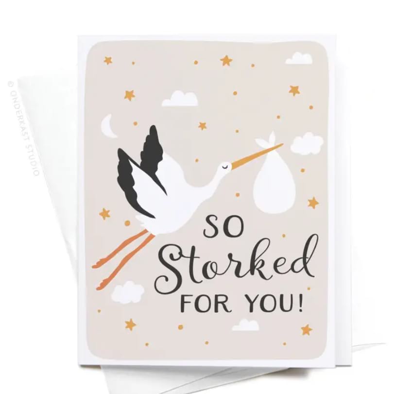 So Storked For You! Greeting Card