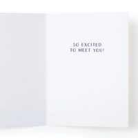 Welcome To The World Galaxy Mobile Greeting Card