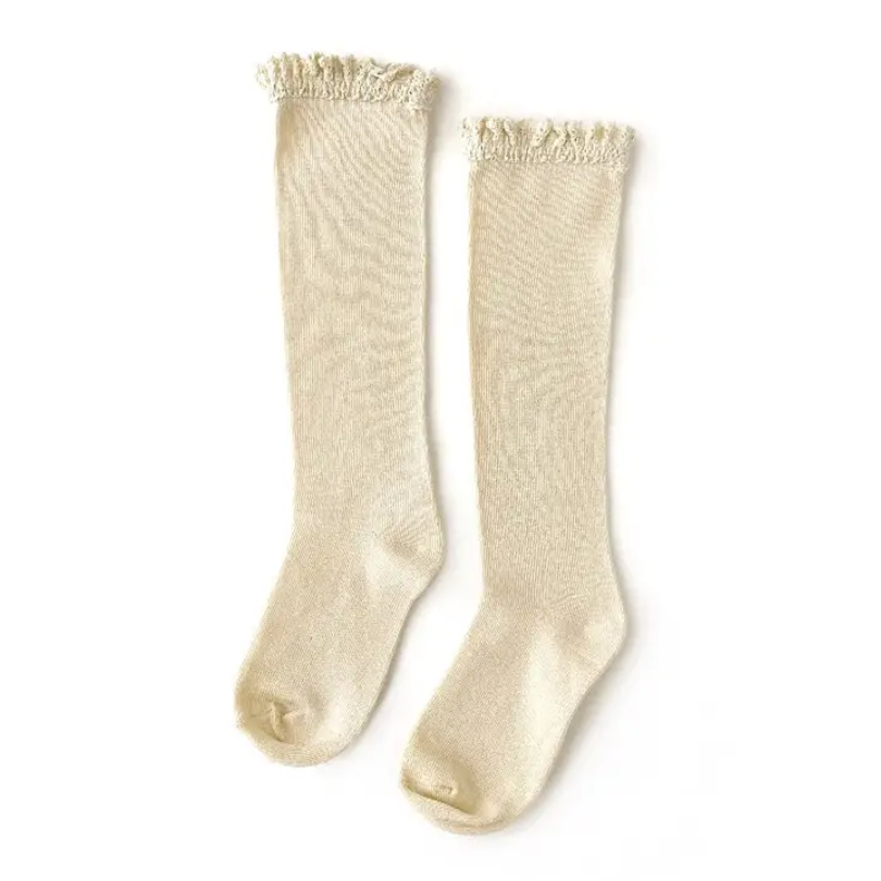 Vanilla Lace Top Knee Highs