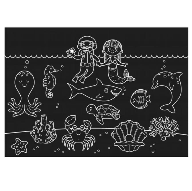 Sea 12" x 17" Chalkboard Placemat