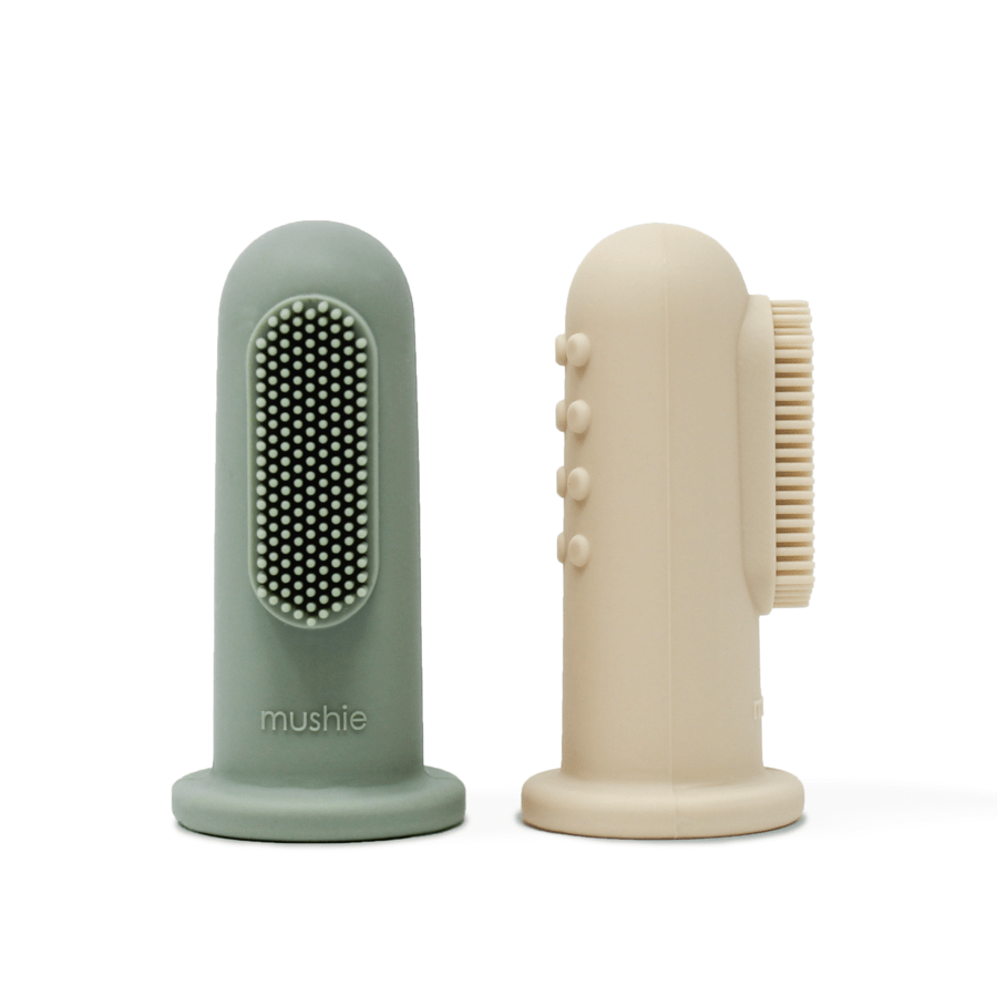 Finger Toothbrush - Shifting Sand/Cambridge Blue