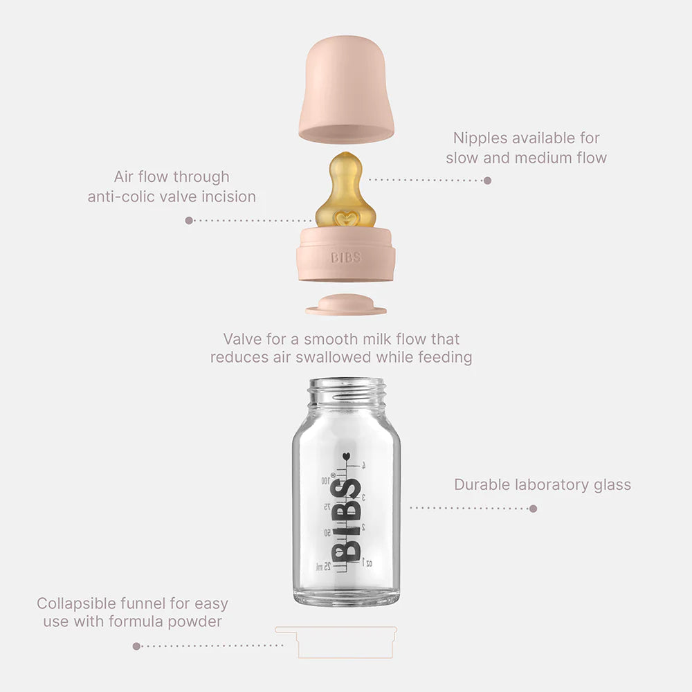 BIBS Glass Bottle Set - 4 oz | Cloud