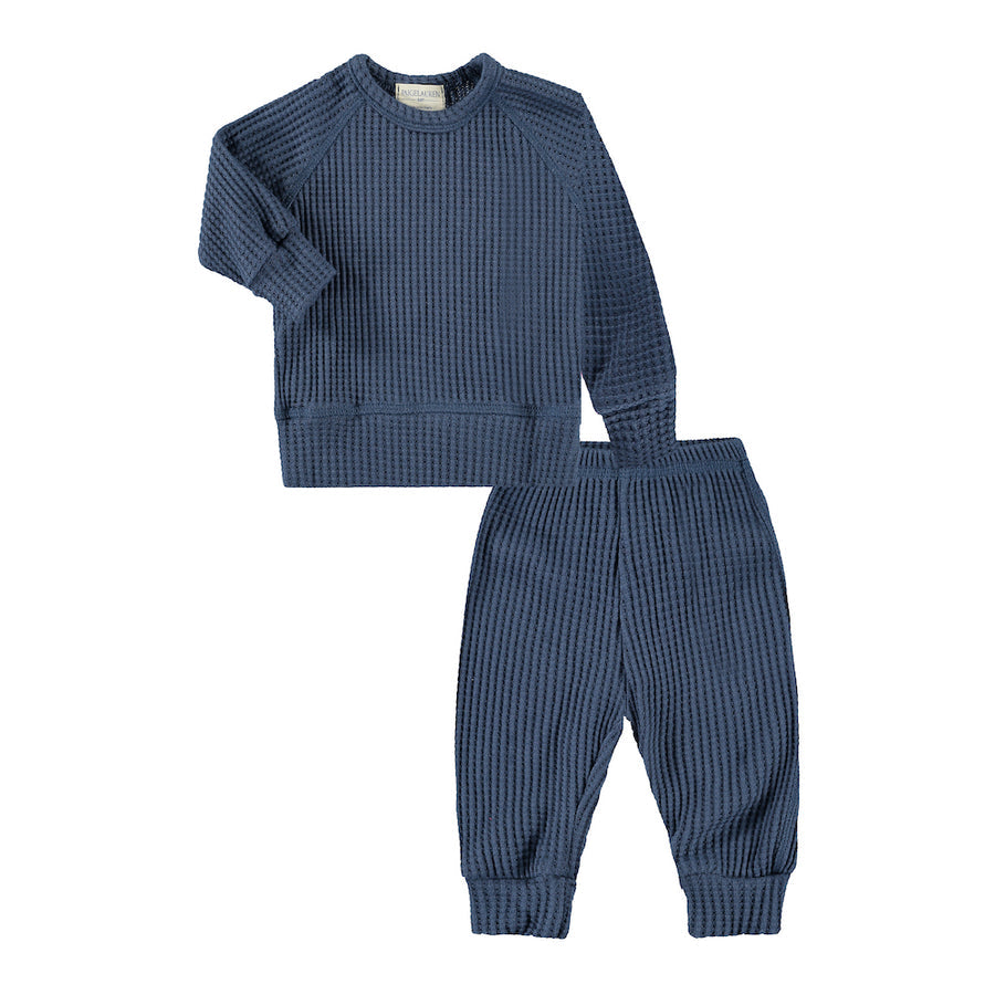 Toddler & Kid Chunky Thermal Loungewear - Navy