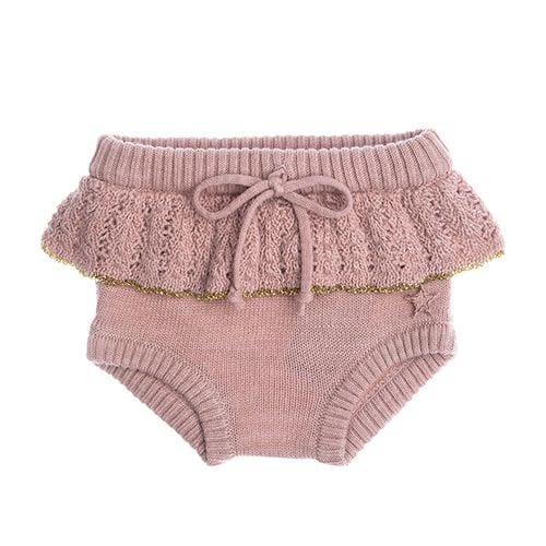 Knitted Flounce Bloomers - Pink