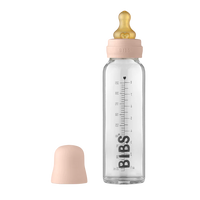 BIBS Baby Glass Bottle Complete Set - 8oz Blush