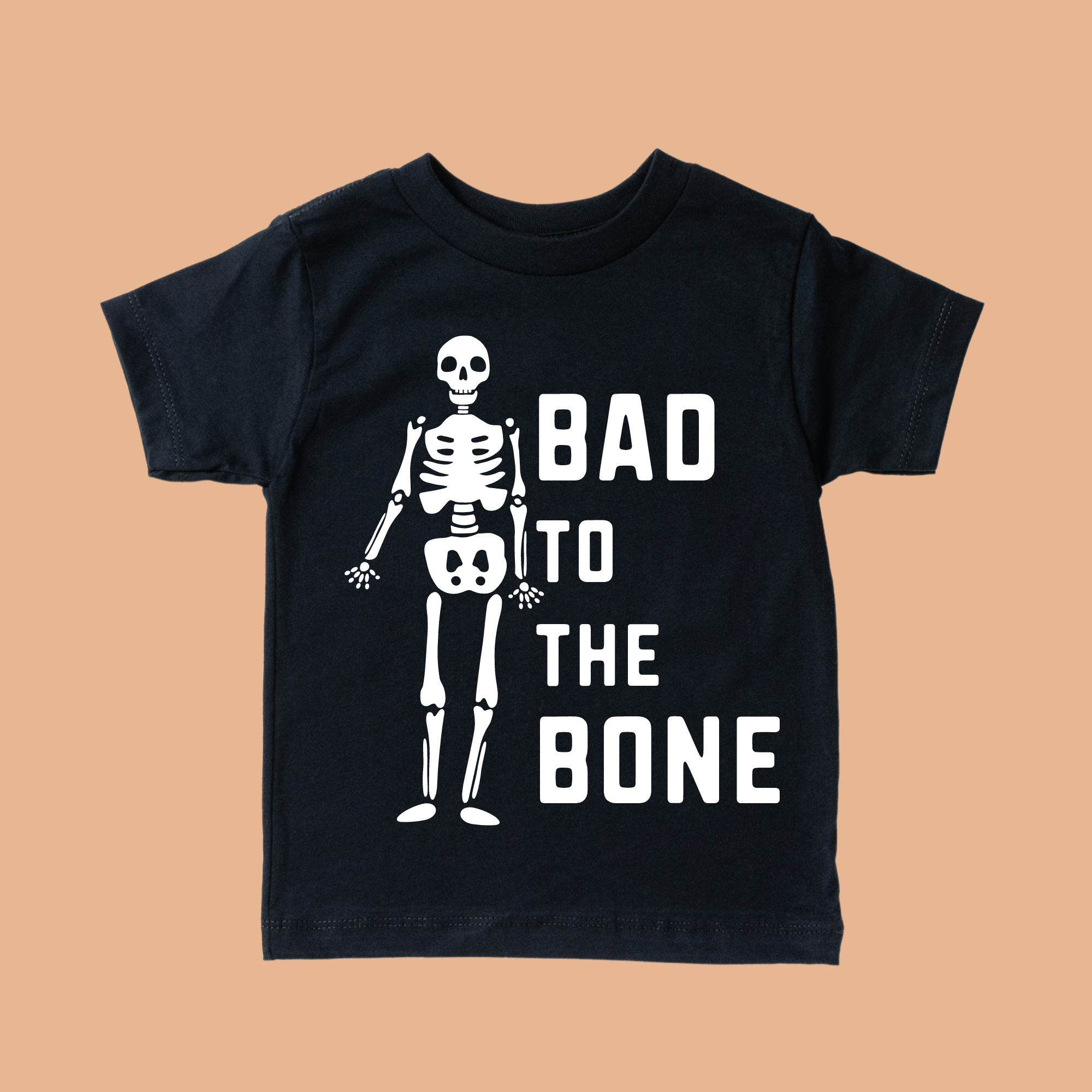 Bad to the Bone Halloween Toddler and Youth Shirt