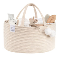 Rope Diaper Caddy - Beige