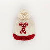 Candy Cane Beanie Hat: 0-6 months