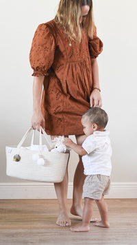 Rope Diaper Caddy - Beige