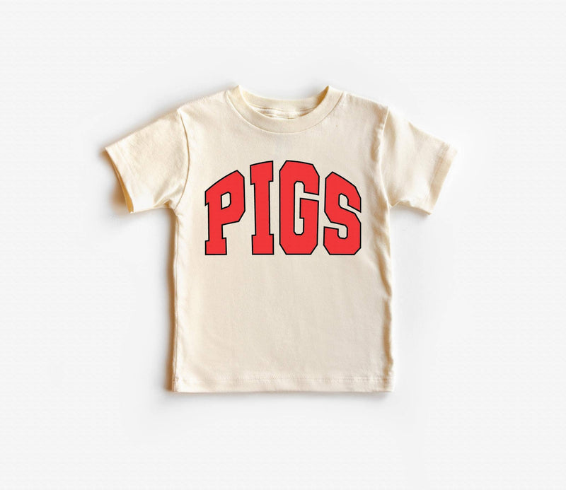 Red + Black Varsity PIGS Tee