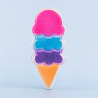 Bath Bomb Hand Painted Color Burst - Ice Cream Cone