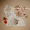 Silicone Baby Bib - Pink Flowers