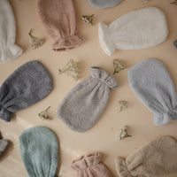 Organic Cotton Bath Mitt Pack | Pearl