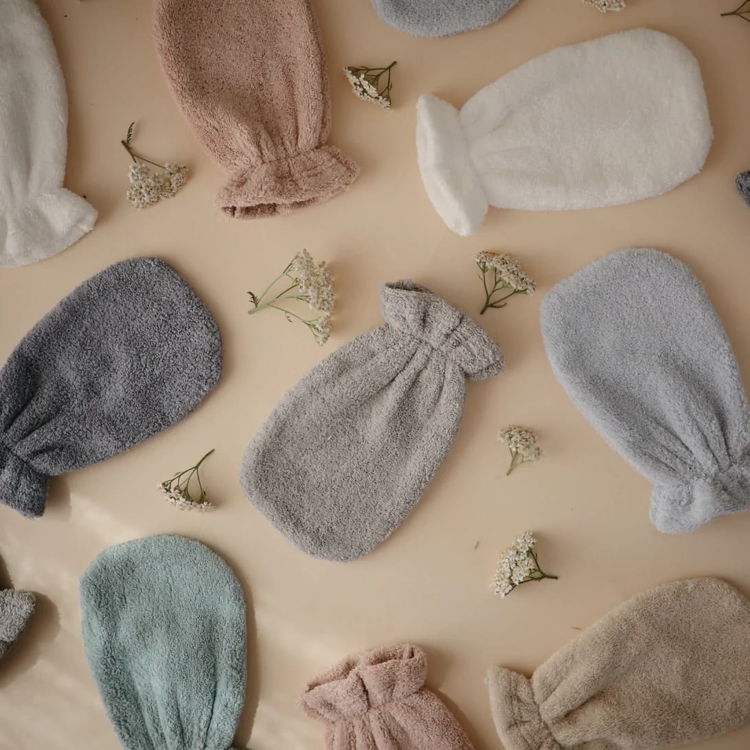 Organic Cotton Bath Mitt Pack | Pearl