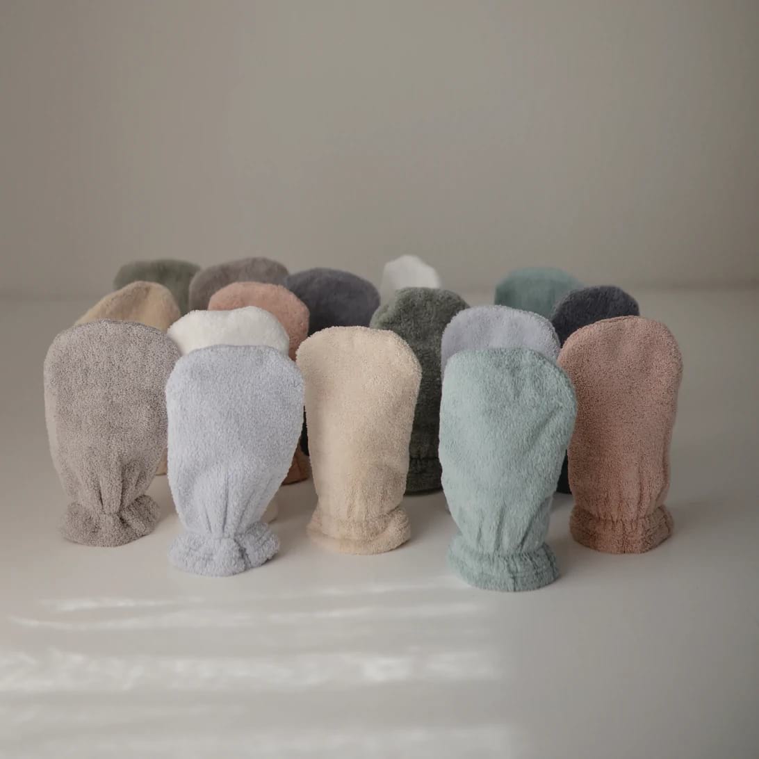 Organic Cotton Bath Mitt Pack | Pearl