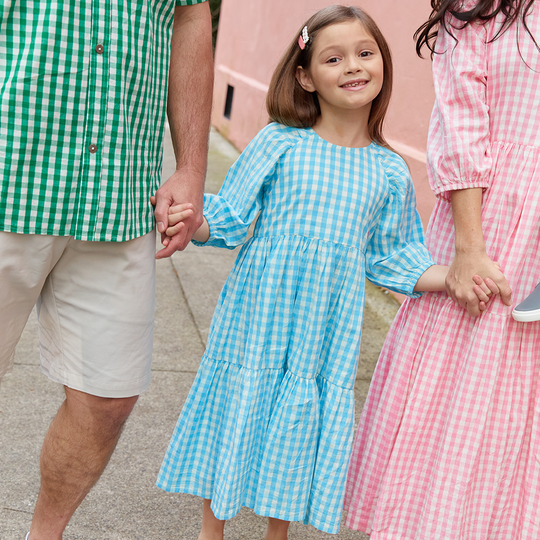 Danielle Maxi Dress | Sky Blue Gingham