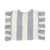 Ingrid Top | Antique White/Navy Column Stripe