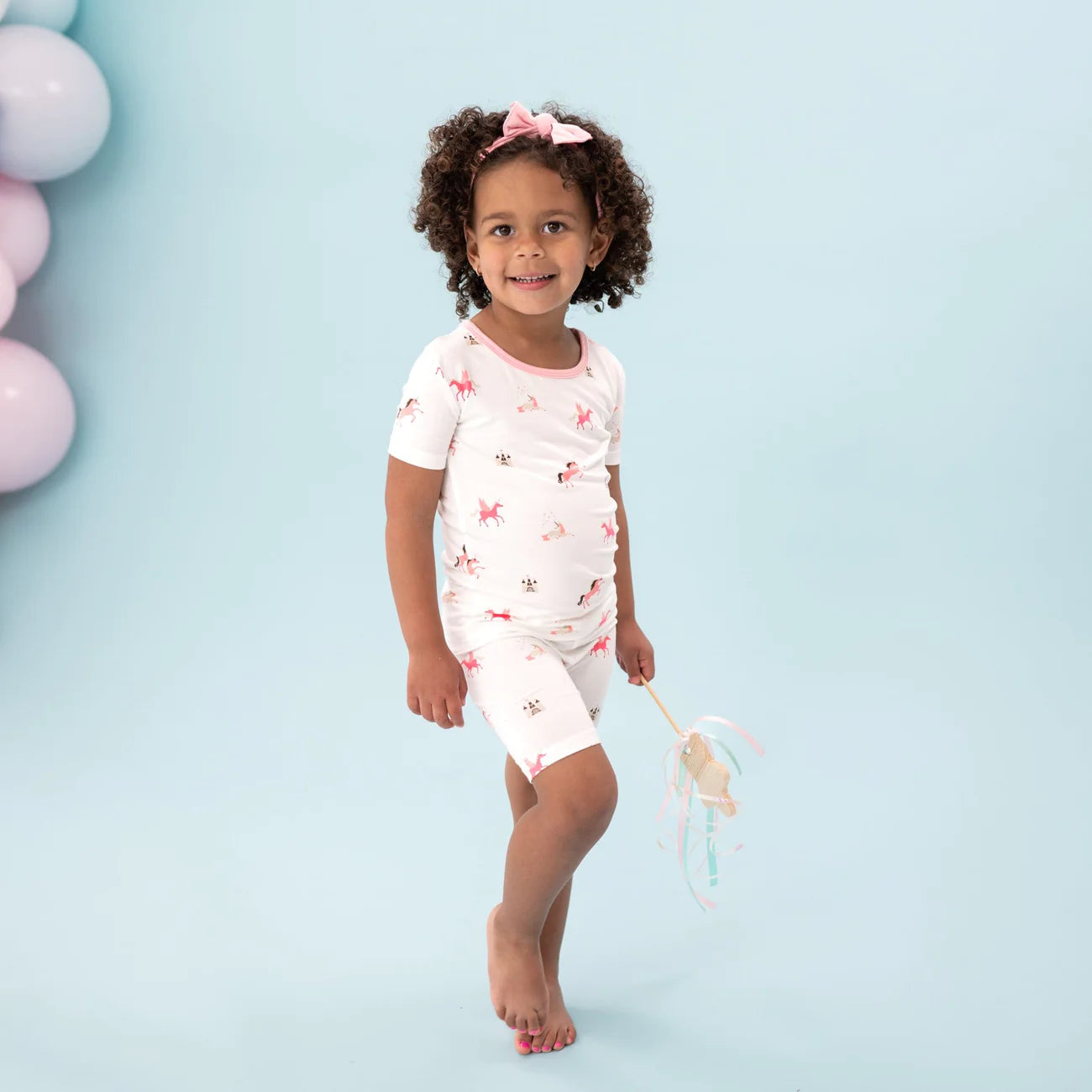 Short Sleeve Toddler Pajama Set | Unicorn