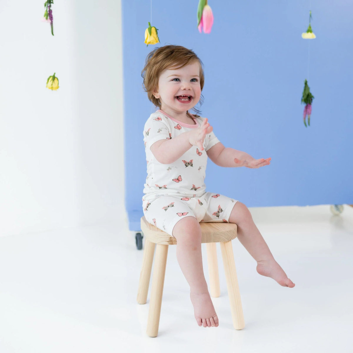 Short Sleeve Toddler Pajama Set | Butterfly