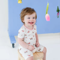 Short Sleeve Toddler Pajama Set | Butterfly