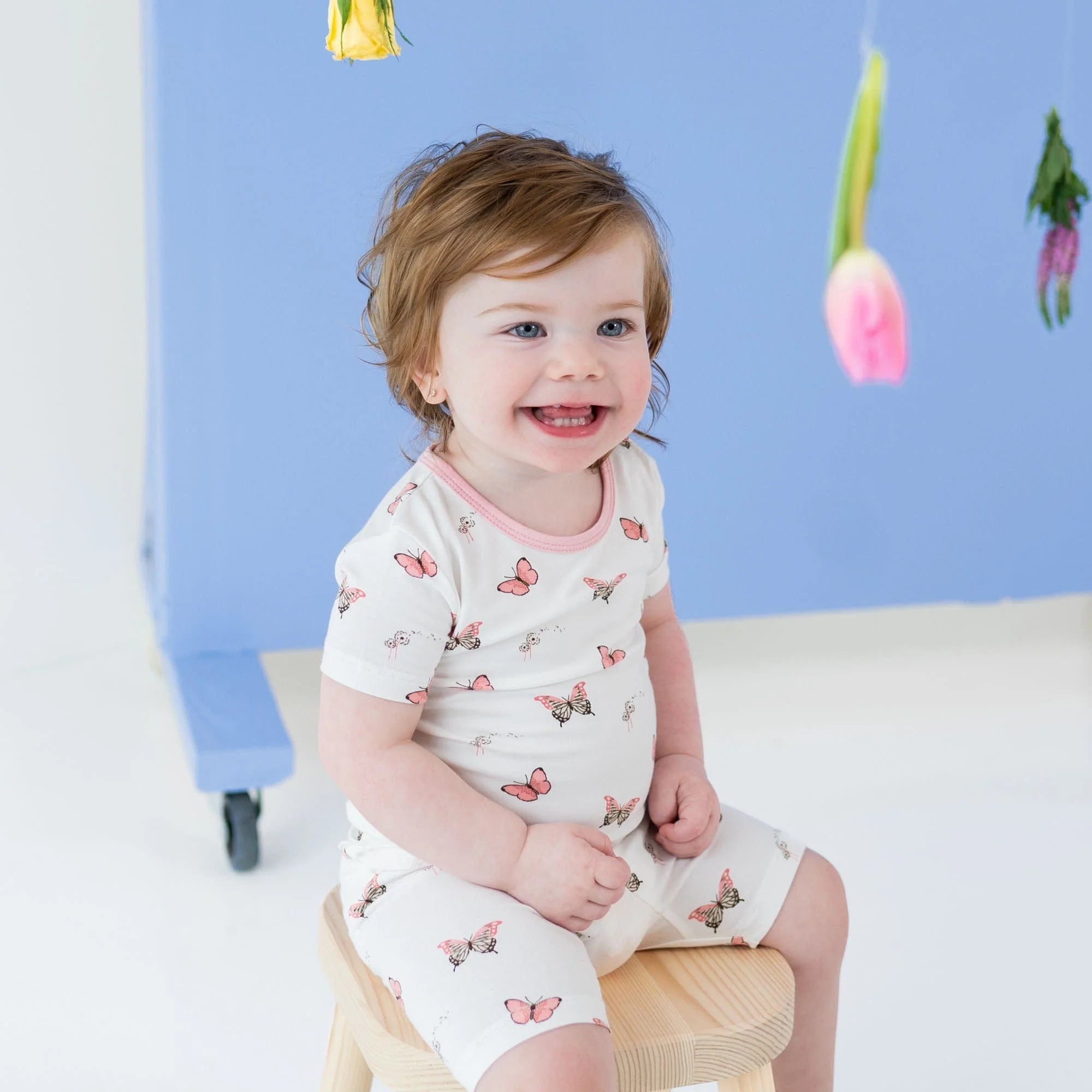 Short Sleeve Toddler Pajama Set | Butterfly