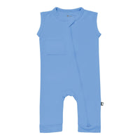 Zippered Sleeveless Romper | Periwinkle