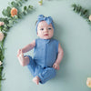Zippered Sleeveless Romper | Periwinkle