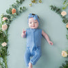 Zippered Sleeveless Romper | Periwinkle