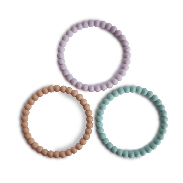 Pearl Teething Bracelet | Lilac/Cyan/Soft Peach