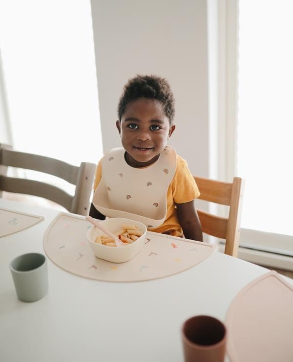Silicone Baby Bib - Sun Orange