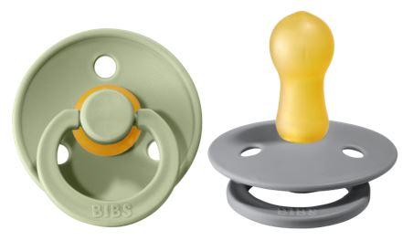 BIBS Pacifier 2 PK Sage + Cloud | Round