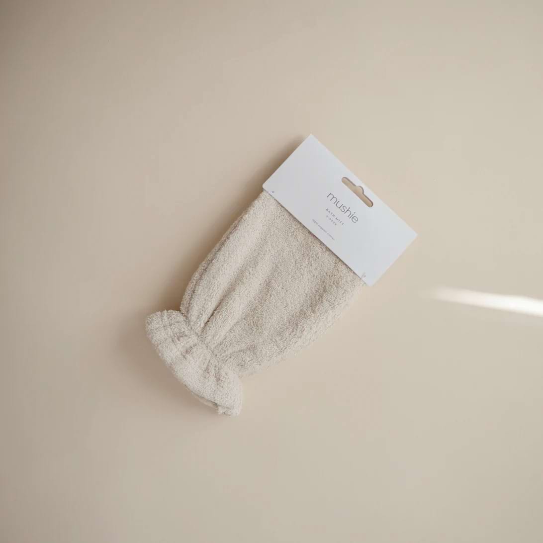 Organic Cotton Bath Mitt Pack - Fog